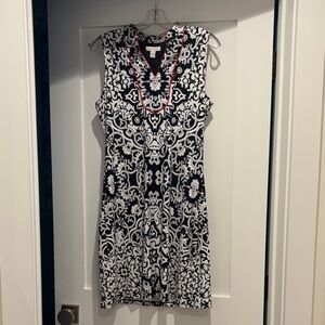 Charter Club Navy and White with Red piping